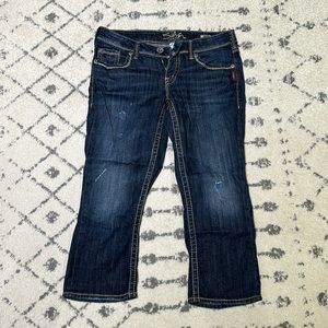Aiko Silver jeans Capris